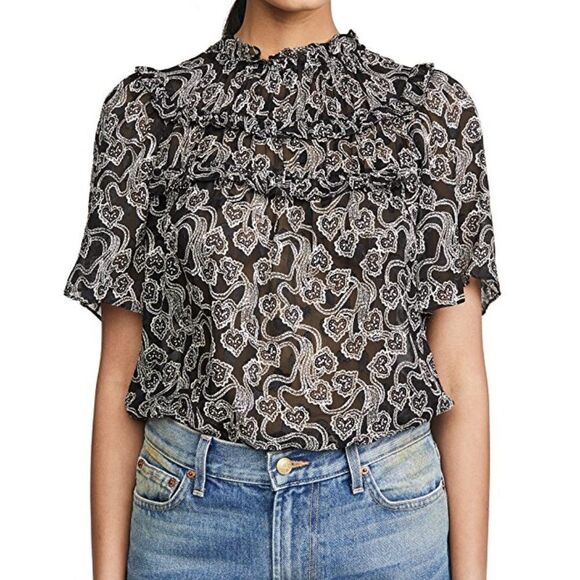 Rebecca Taylor Celia Silk Blend Blouse - NEW - Picture 1 of 14